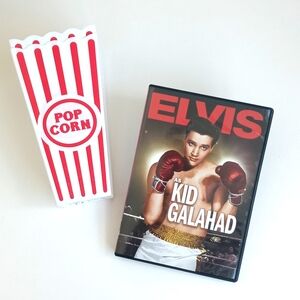 Elvis As Kid Galahad DVD (1962) Elvis Presley Movie & 2 New Popcorn Containers